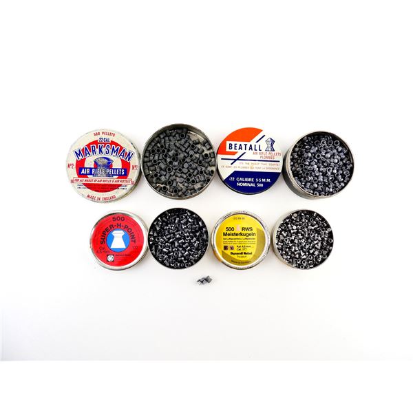 ASSORTED .177 CALIBER (4.5MM) AND .22 CALIBER (5.5MM) PELLETS LOT