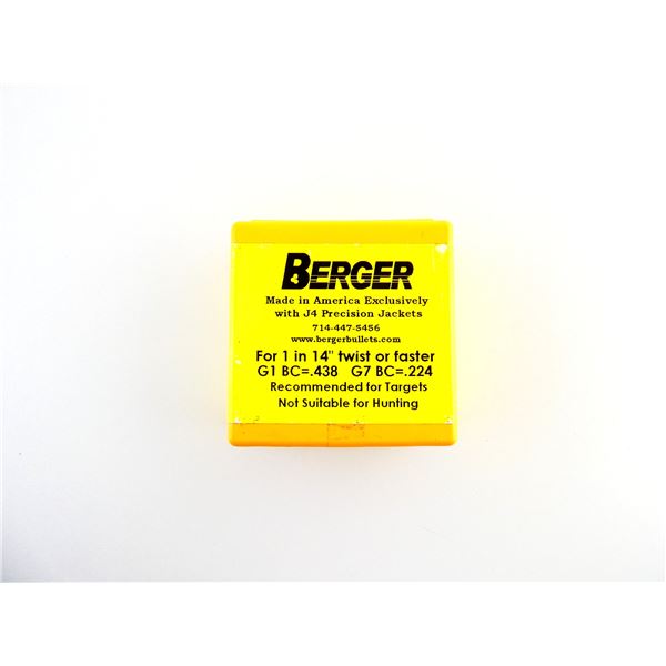 BERGER .30 CALIBER MATCH GRADE BULLETS LOT
