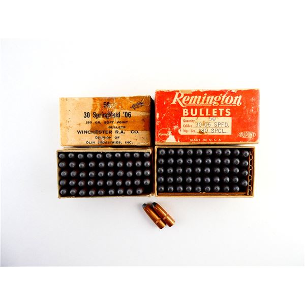 REMINGTON AND WINCHESTER .30-06 SPRG BULLETS LOT