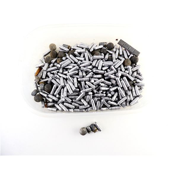 UNKNOWN ASSORTED CAST BULLETS AND LEAD BALLS LOT