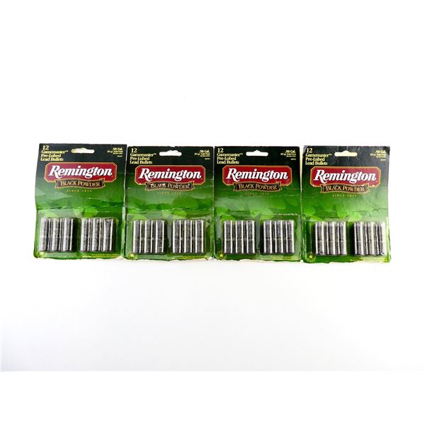 REMINGTON BLACK POWDER .50 CALIBER PRE-LUBED LEAD BULLETS LOT