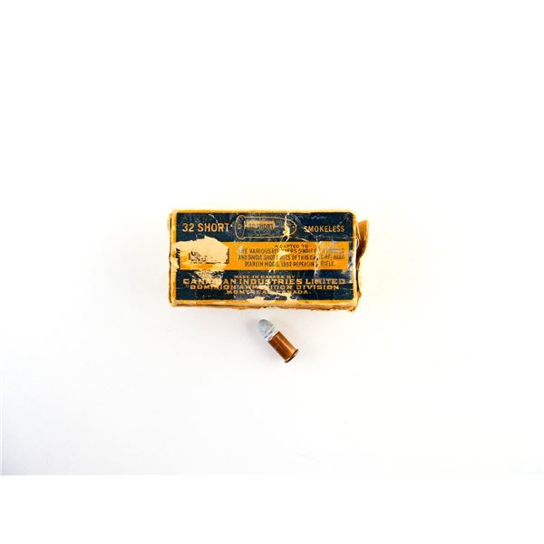 COLLECTIBLE DOMINION .32 SHORT RF AMMO LOT