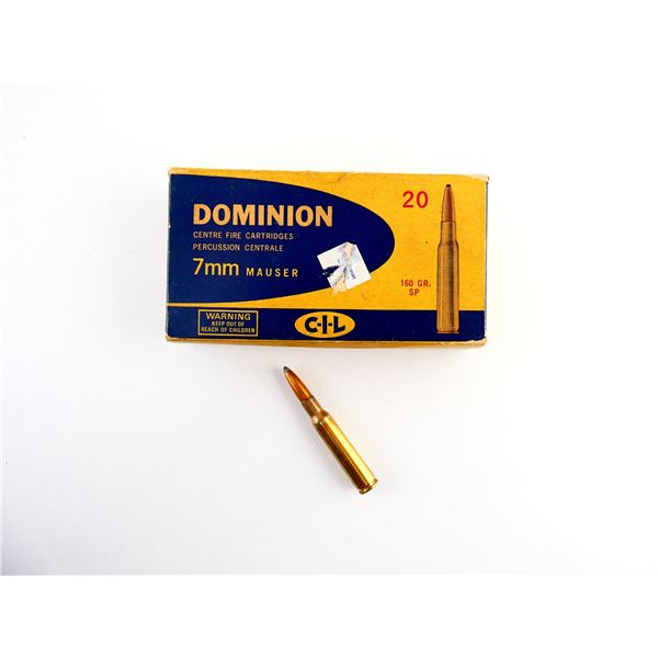COLLECTIBLE DOMINION 7MM MAUSER AMMO LOT