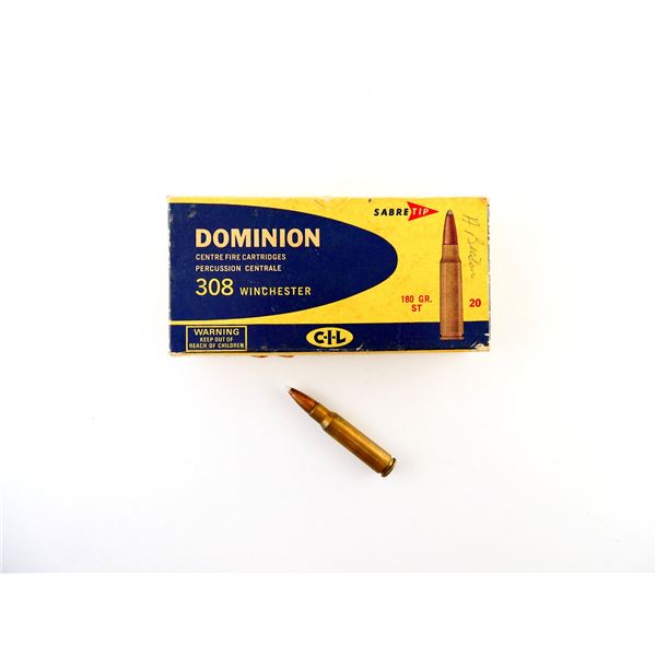 COLLECTIBLE DOMINION .308 WIN AMMO LOT
