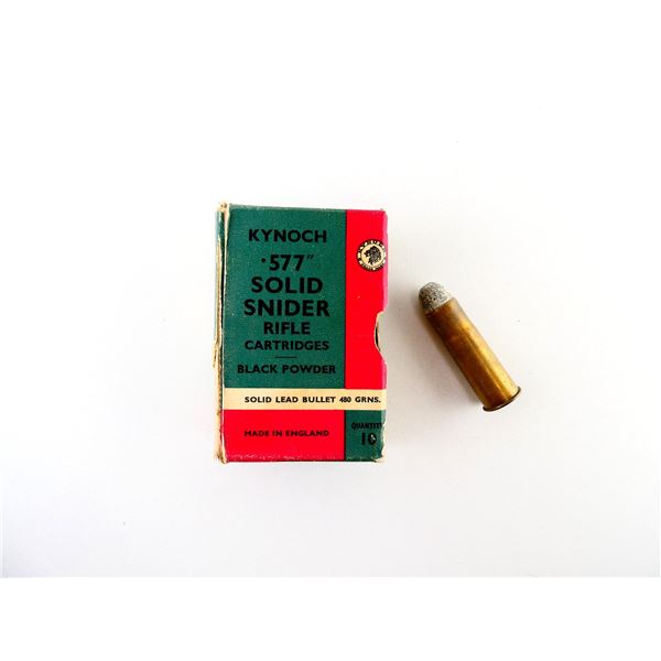 COLLECTIBLE KYNOCH .577 SNIDER AMMO LOT