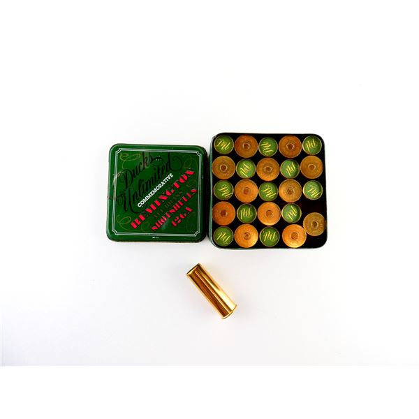 COLLECTIBLE REMINGTON DUCKS UNLIMITED COMMEMORATIVE 12 GAUGE ALL BRASS SHOT SHELLS AMMO LOT