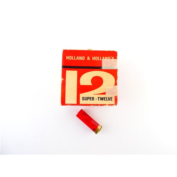 COLLECTIBLE HOLLAND & HOLLAND 12 GAUGE 2 1/2" SHOT SHELL AMMO LOT
