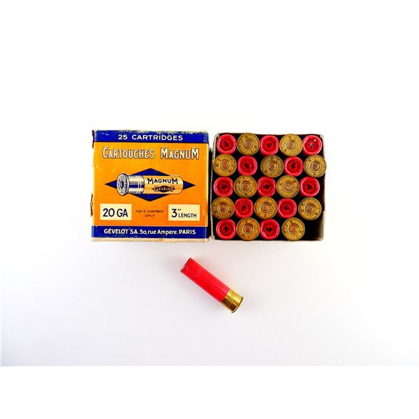 COLLECTIBLE GEVELOT 20 GAUGE 3" MAG AMMO LOT