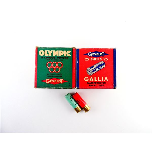 COLLECTIBLE ASSORTED GEVELOT 16 GAUGE 2 3/4" SHOT SHELL AMMO LOT