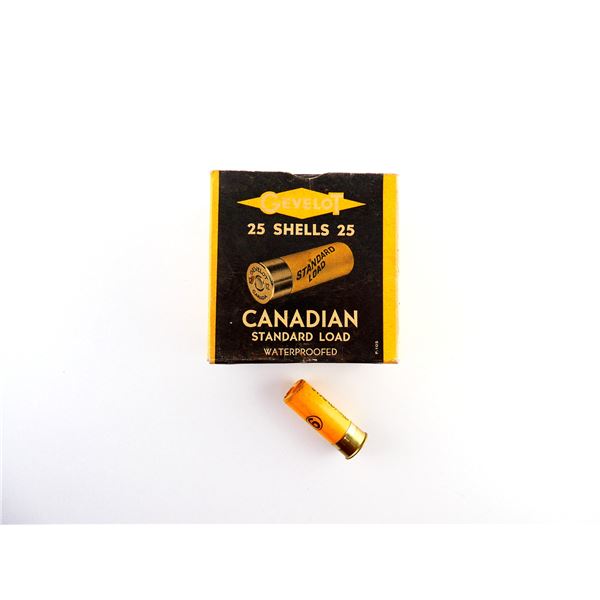 COLLECTIBLE GEVELOT 12 GAUGE 2 1/2" SHOT SHELL AMMO LOT