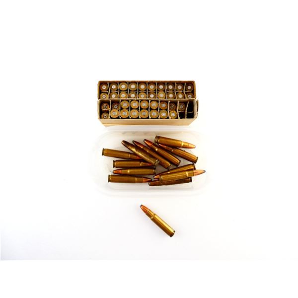 RELOADED ASSORTED .358 WIN AMMO AND NON-PRIMED BRASS CASES LOT