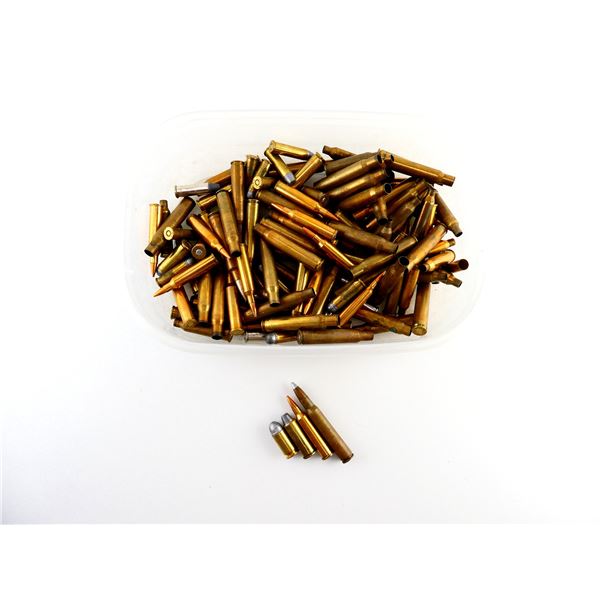 RELOADED ASSORTED AMMO / DUMMY RNDS AND NON-PRIMED BRASS CASES LOT