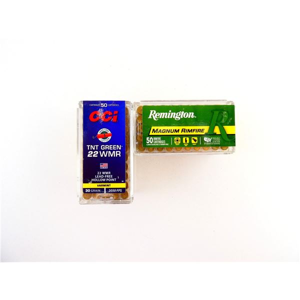 ASSORTED CCI .22 WMR AND REMINGTON .22 MAG AMMO LOT