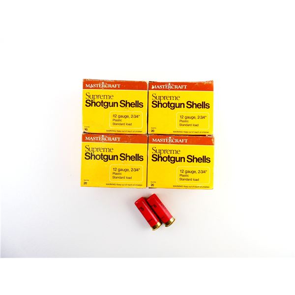 ASSORTED MASTERCRAFT 12 GAUGE 2 3/4" SHOT SHELL AMMO LOT