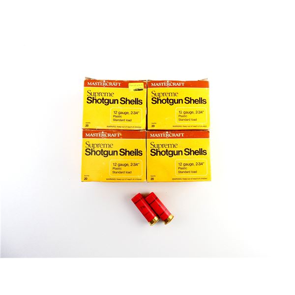 ASSORTED MASTERCRAFT 12 GAUGE 2 3/4" SHOT SHELL AMMO LOT