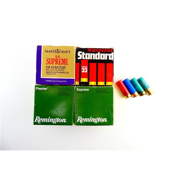 ASSORTED WINCHESTER AND REMINGTON 12 GAUGE 2 3/4' SHOT SHELL AMMO LOT