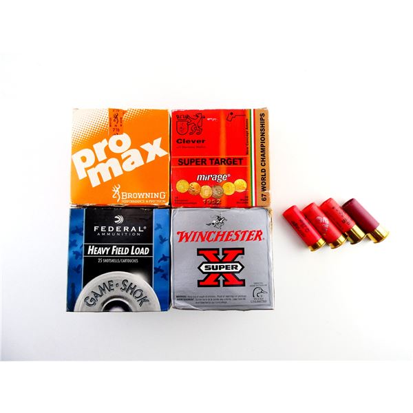 ASSORTED 12 GAUGE 2 3/4" SHOT SHELL AMMO LOT