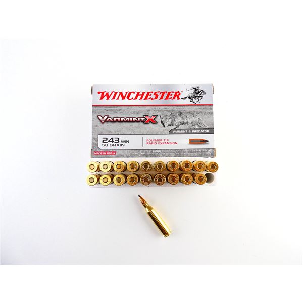 WINCHESTER VARMINT X .243 WIN AMMO LOT