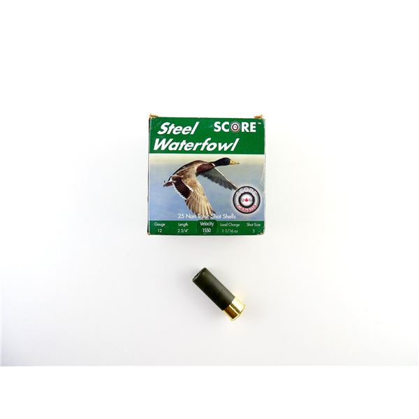 SCORE STEEL WATERFOWL 12 GAUGE 2 3/4' SHOT SHELL AMMO LOT