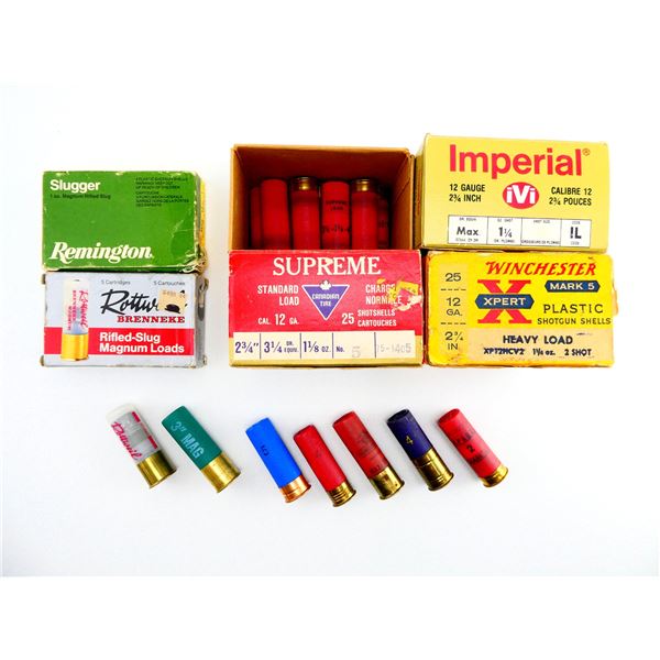 ASSORTED 12 GAUGE 2 3/" AND 3" SHOT SHELL AMMO LOT