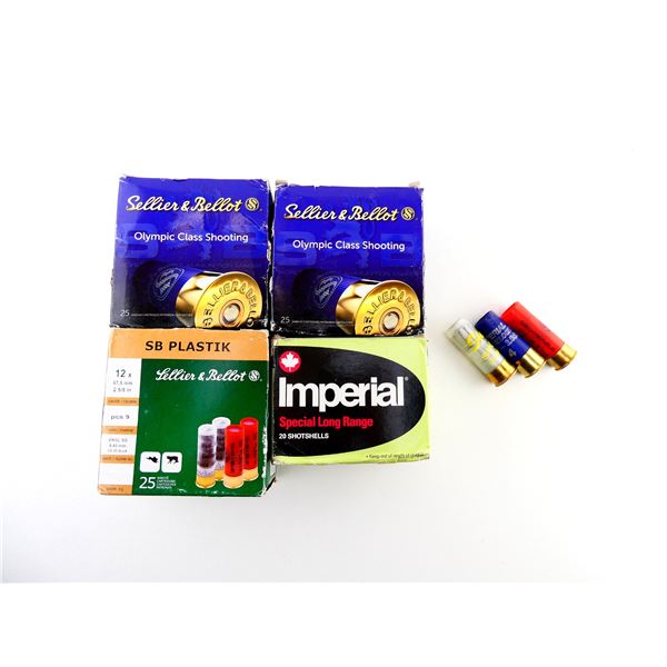 ASSORTED 12 GAUGE 2 5/8" AND 2 3/4' SHOT SHELL AMMO LOT