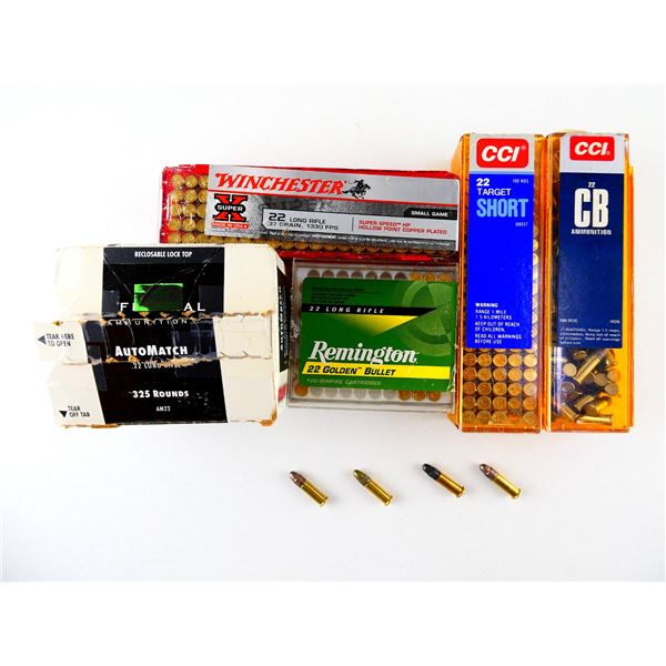 ASSORTED .22 CB AND .22 LR AMMO LOT