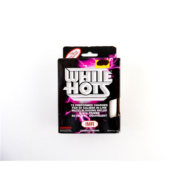 IMR WHITE HOTS PREFORMED CHARGES FOR .50 CALIBER IN-LINE MUZZLELOADING RIFLES LOT