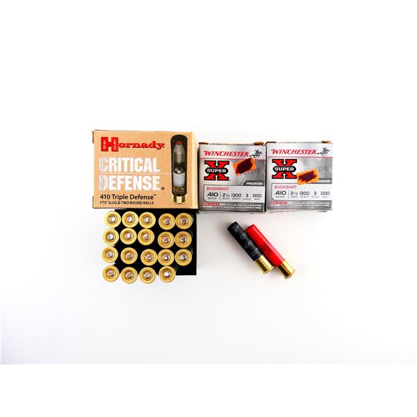 ASSORTED HORNADY / WINCHESTER .410 GAUGE 2 1/2" SHOT SHELL AMMO LOT