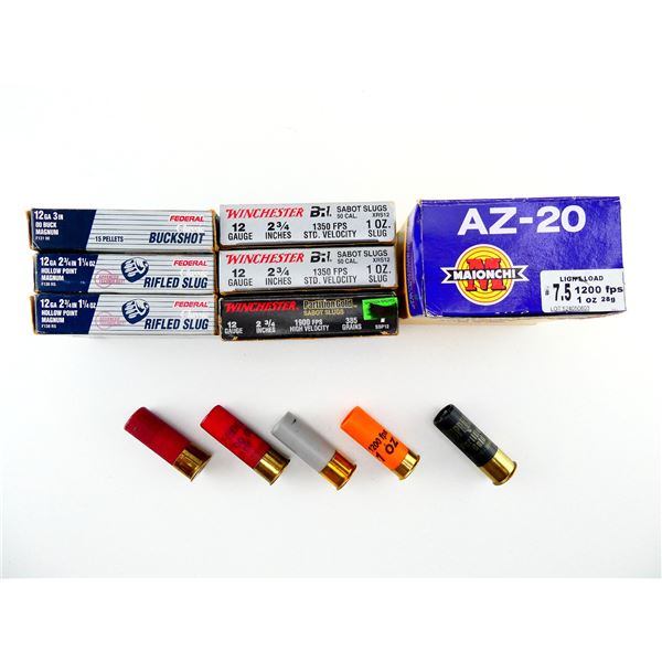 ASSORTED 12 GAUGE 2 3/4" AND 3" SHOT SHELL AMMO LOT