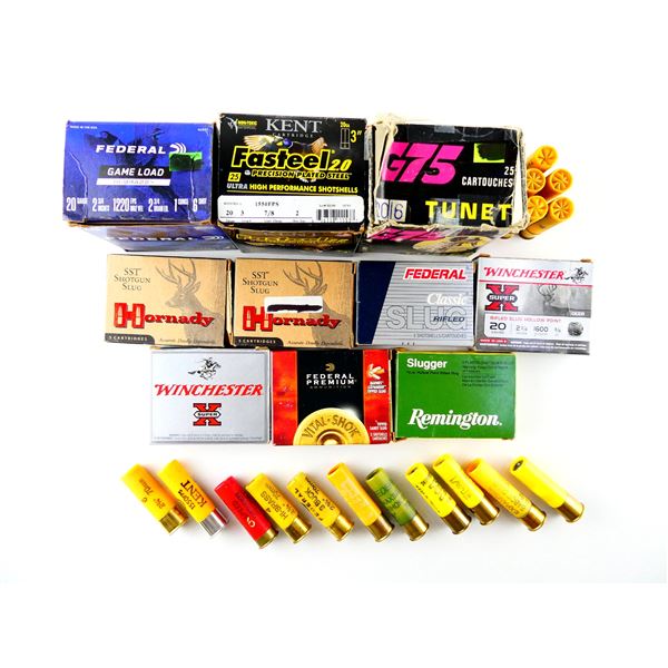 ASSORTED 20 GAUGE 2 3/4" AND 3" SHOT SHELL AMMO LOT