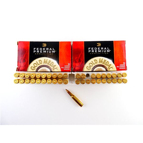 FEDERAL PREMIUM GOLD MEDAL MATCH .308 WIN AMMO AND NON-PRIMED BRASS CASES  LOT