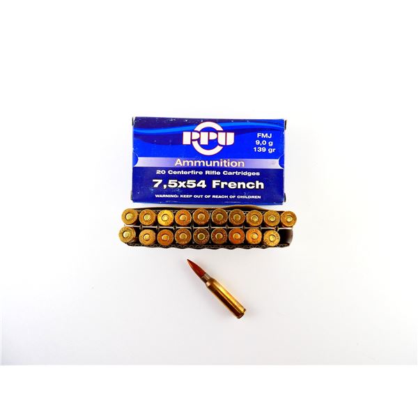 PPU 7.5X54MM FRENCH AMMO LOT
