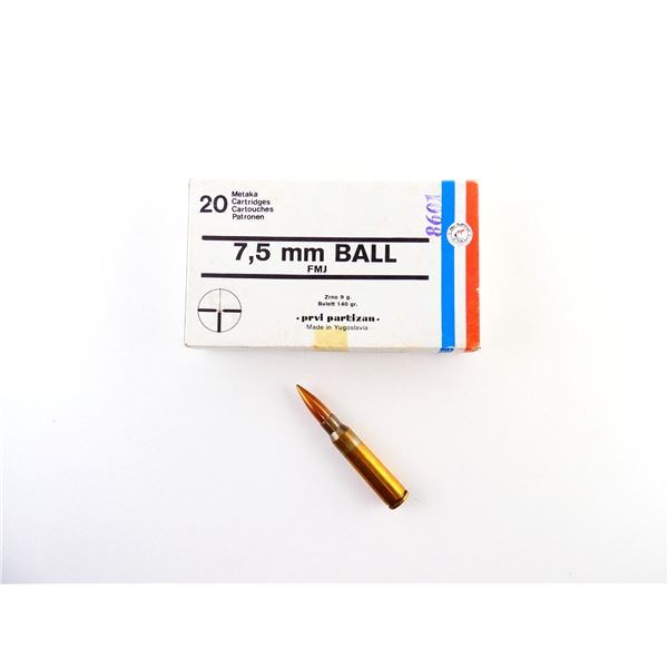 PRVI-PARTIZAN 7.5X54MM AMMO LOT
