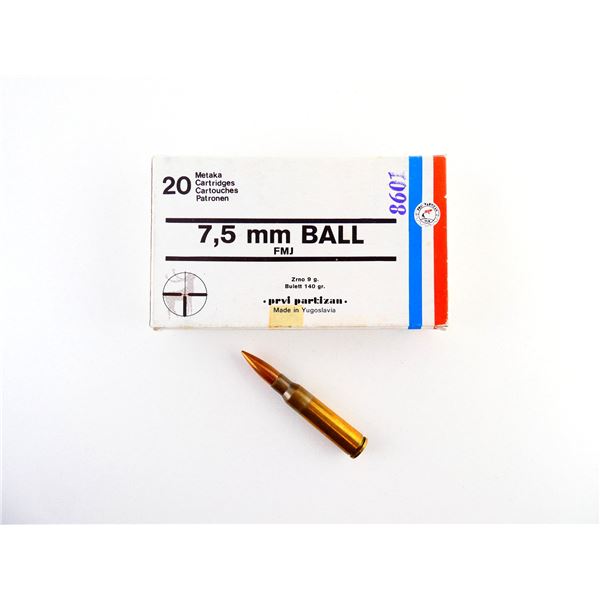 PRVI-PARTIZAN 7.5X54MM AMMO LOT