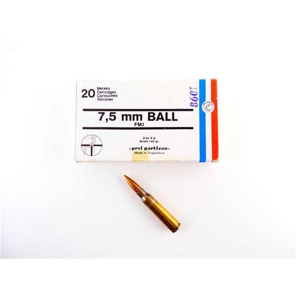PRVI-PARTIZAN 7.5X54MM AMMO LOT