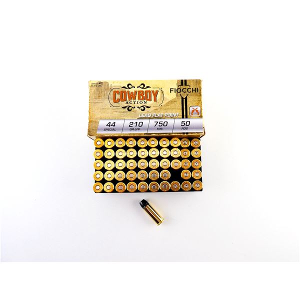 FIOCCHI .44 SPL COWBOY ACTION AMMO AND NON-PRIMED BRASS CASES LOT