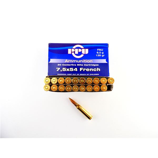 PPU 7.5X54MM FRENCH AMMO LOT