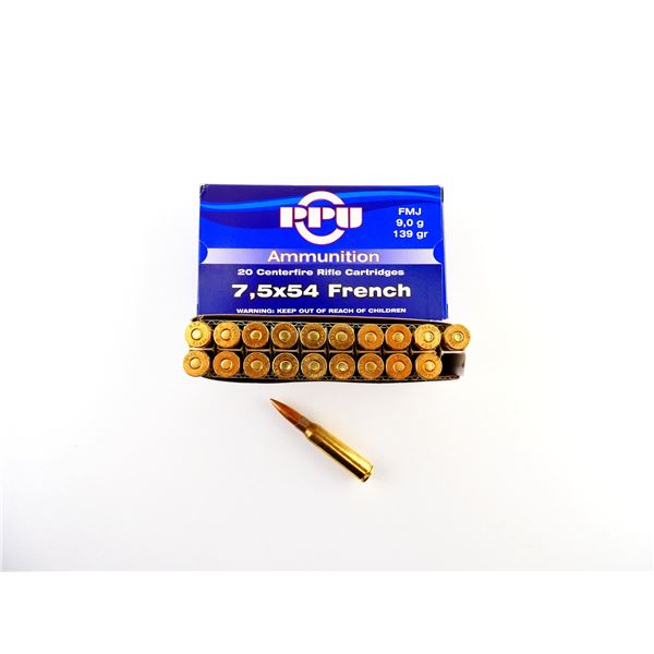 PPU 7.5X54MM FRENCH AMMO LOT