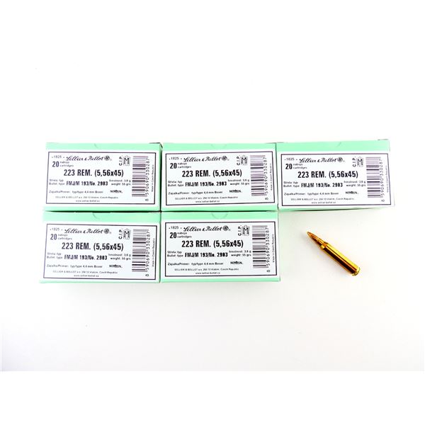 SELLIER & BELLOT .223 REM (5.56X45MM) AMMO LOT