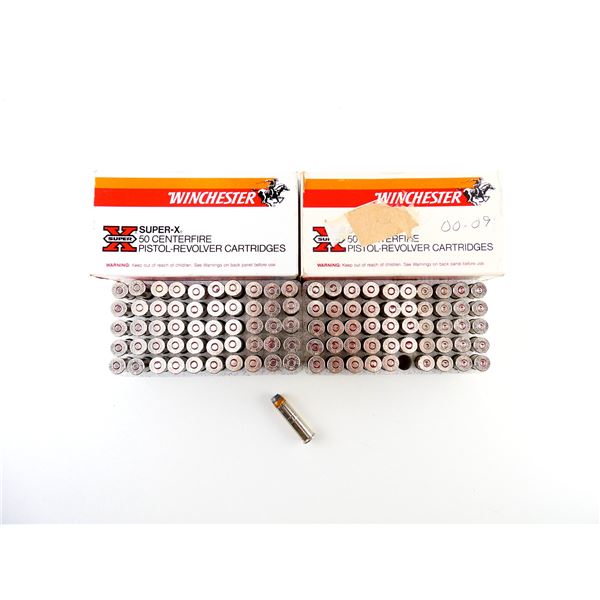 WINCHESTER .357 MAG AMMO AND NON-PRIMED NICKEL CASES LOT
