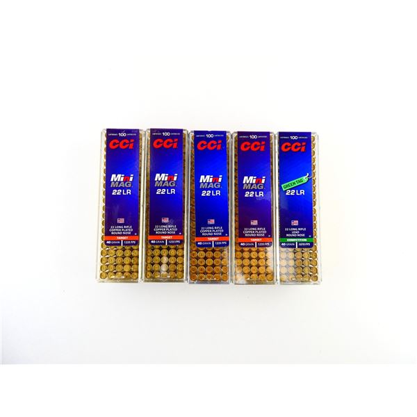 ASSORTED CCI .22 LR MINI-MAG AND .22 LR GREEN TAG AMMO LOT