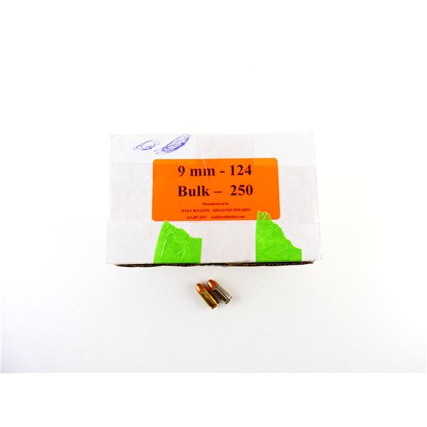 WOLF FACTORY RELOADED 9MM LUGER AMMO LOT