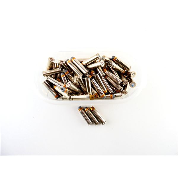 ASSORTED .357 MAG AMMO AND NON-PRIMED NICKEL CASES LOT