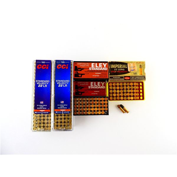 ASSORTED .22 LONG AND .22 LR AMMO LOT