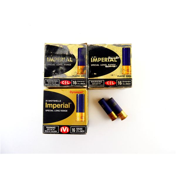 ASSORTED IMPERIAL 16 GAUGE 2 3/4" SHOT SHELL AMMO LOT