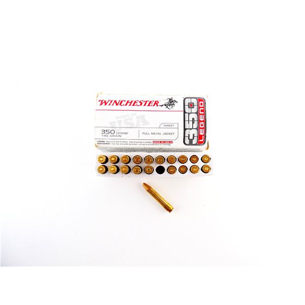 WINCHESTER .350 LEGEND AMMO AND NON-PRIMED BRASS CASES LOT