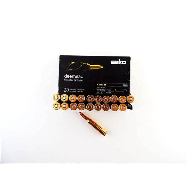 SAKO DEER HEAD 6.5X55 SE AMMO LOT