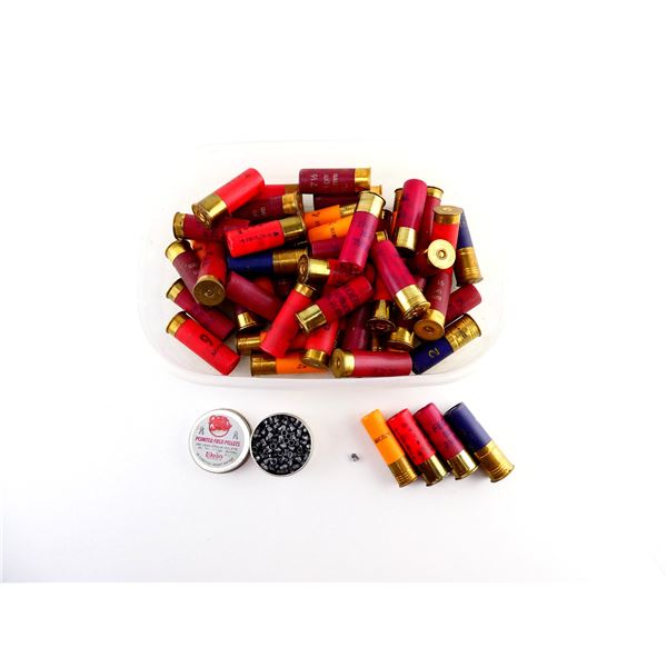 ASSORTED 20 GAUGE / 12 GAUGE 2 3/4' SHOT SHELL AMMO AND .177 CALIBER PELLETS LOT