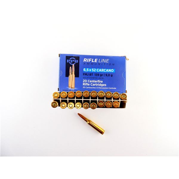 PPU 6.5X52 CARCANO AMMO LOT