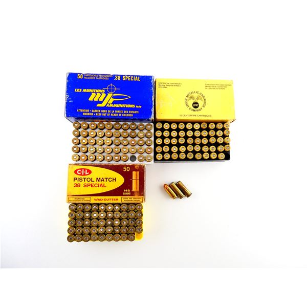 ASSORTED .38 SPL / 9MM LUGER AND NON-PRIMED BRASS CASES LOT